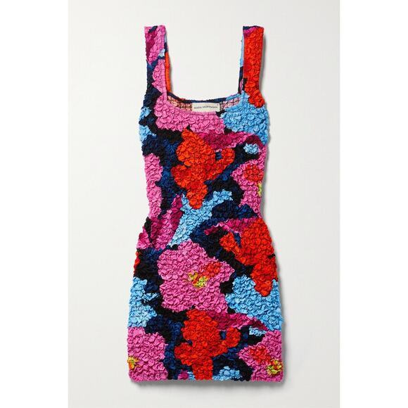 Mara Hoffman +‎ Net Sustain Laura Printed Popcorn Mini Dress Pink Size Small - Picture 4 of 16